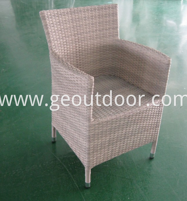 Modern wicker dining chair set